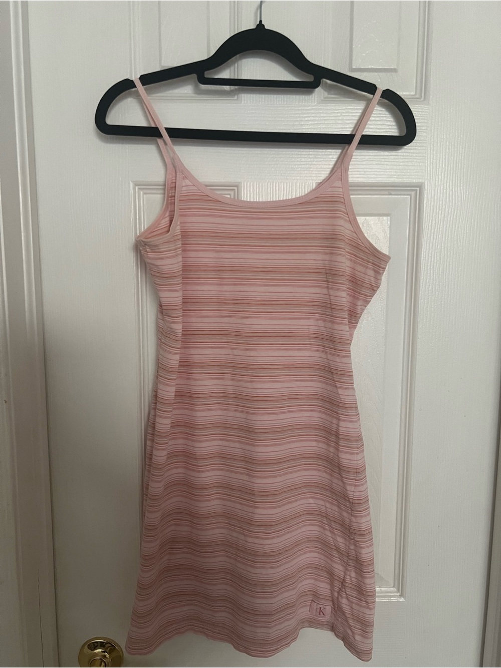 Vintage 90s Y2K Calvin Klein Cami Striped Pajamas Nightgown